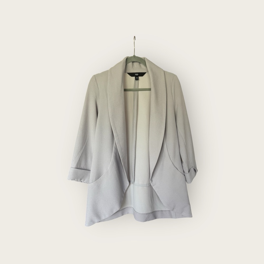 Wesc Gray Blazer Shawl Collar Lightweight